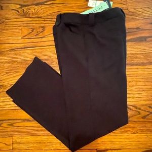 JONES NEW YORK Signature (Petite) Black Woven Work/Dress Stretch Pant-Brand New